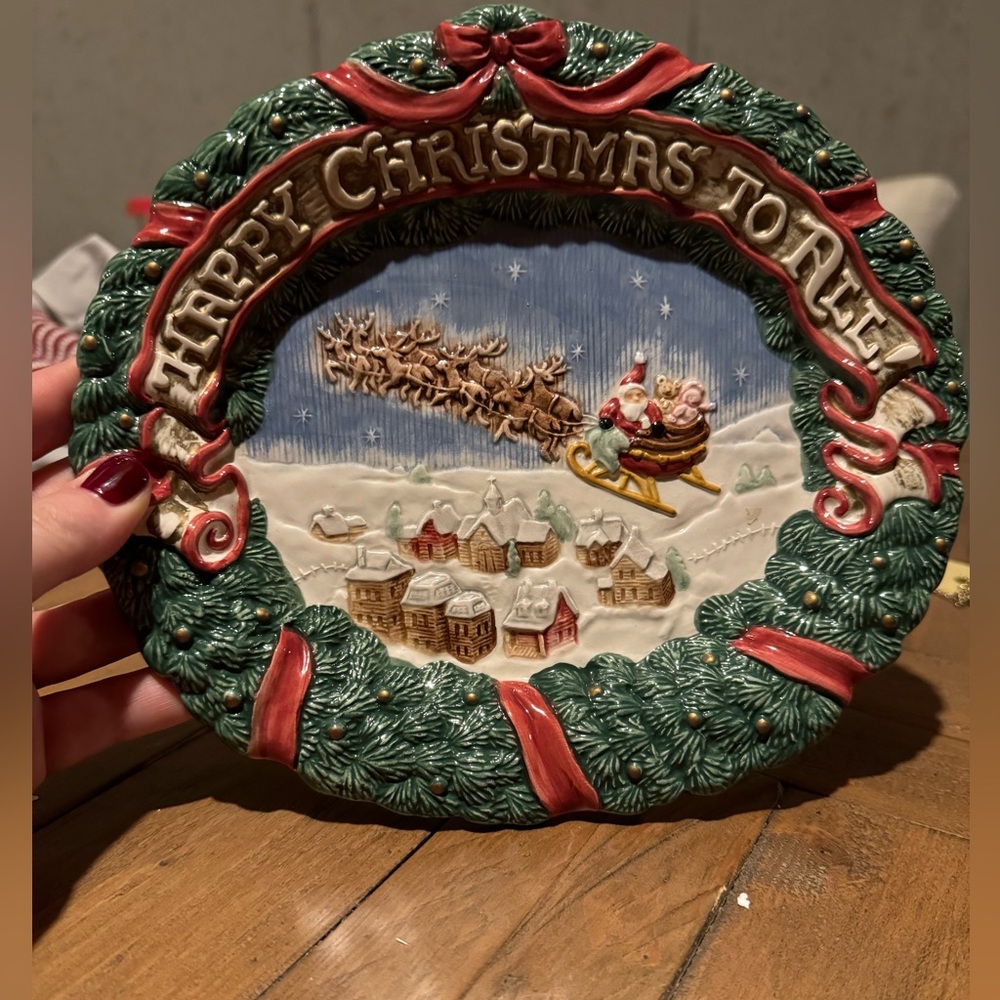Fitz and Floyd holiday plate in orginal packing